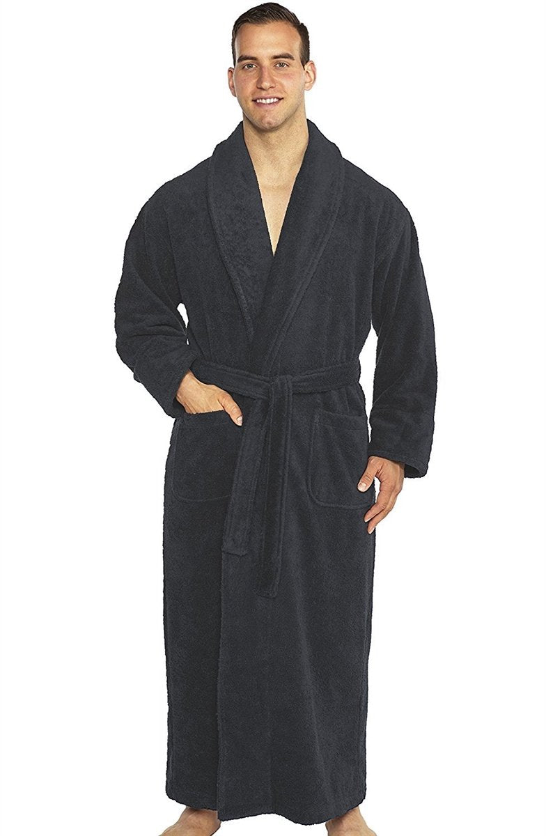 100% Cotton Terry Towel Bathrobe Shawl Collar Towelling Dressing Gown  Luxury Spa Robe Unisex Design - Etsy Israel